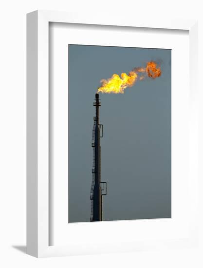 Oil Refinery Gas Flare at Aruba-Paul Souders-Framed Photographic Print