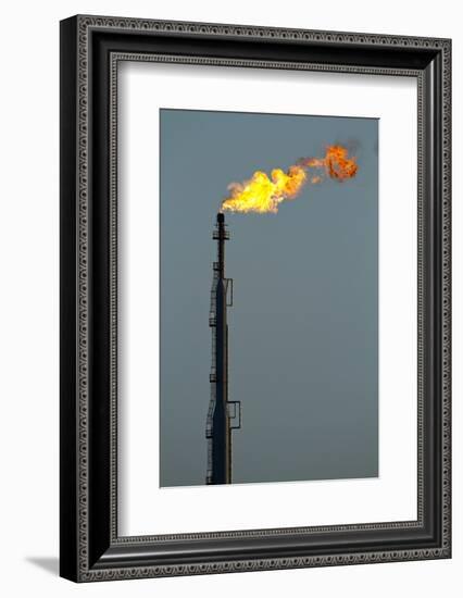 Oil Refinery Gas Flare at Aruba-Paul Souders-Framed Photographic Print