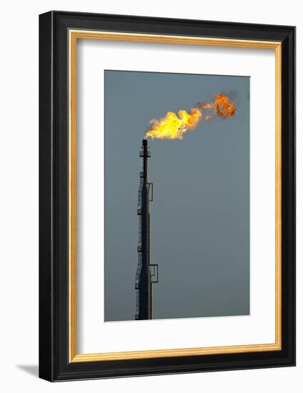 Oil Refinery Gas Flare at Aruba-Paul Souders-Framed Photographic Print