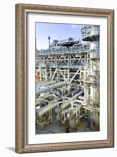 Oil Refinery Pipes-Paul Rapson-Framed Photographic Print