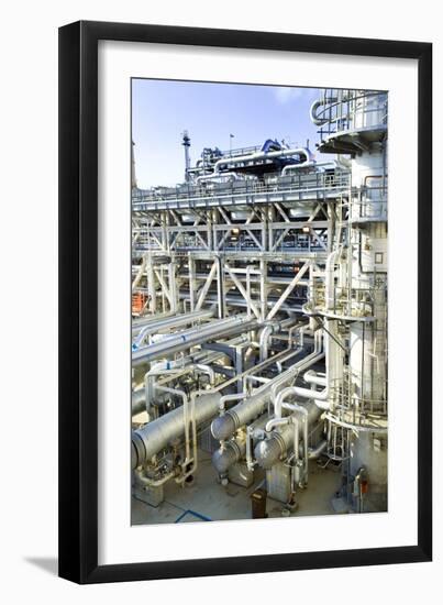 Oil Refinery Pipes-Paul Rapson-Framed Photographic Print