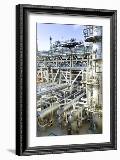 Oil Refinery Pipes-Paul Rapson-Framed Photographic Print