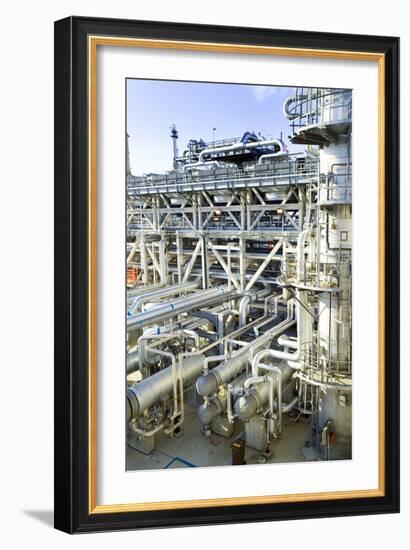 Oil Refinery Pipes-Paul Rapson-Framed Photographic Print