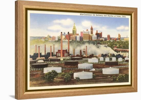 Oil Refinery, Skyline, Tulsa, Oklahoma-null-Framed Stretched Canvas