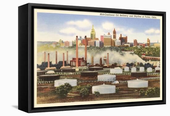 Oil Refinery, Skyline, Tulsa, Oklahoma-null-Framed Stretched Canvas