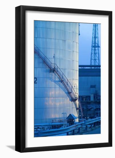 Oil Refinery Storage Tank-Paul Rapson-Framed Photographic Print