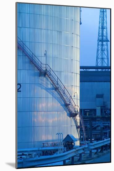 Oil Refinery Storage Tank-Paul Rapson-Mounted Photographic Print