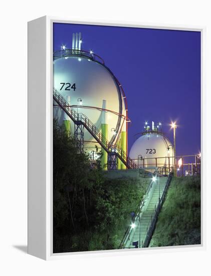 Oil Refinery Storage Tanks-Paul Rapson-Framed Premier Image Canvas