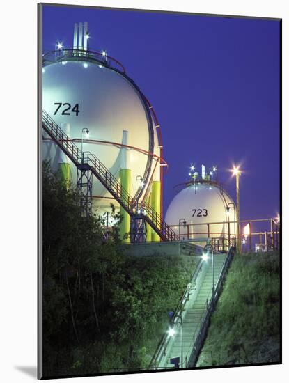 Oil Refinery Storage Tanks-Paul Rapson-Mounted Photographic Print