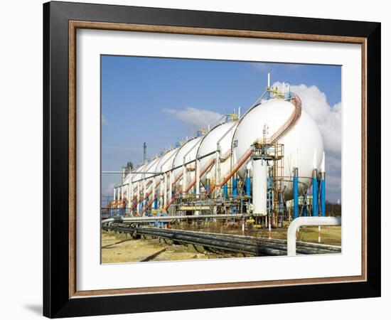 Oil Refinery Storage Tanks-Paul Rapson-Framed Photographic Print