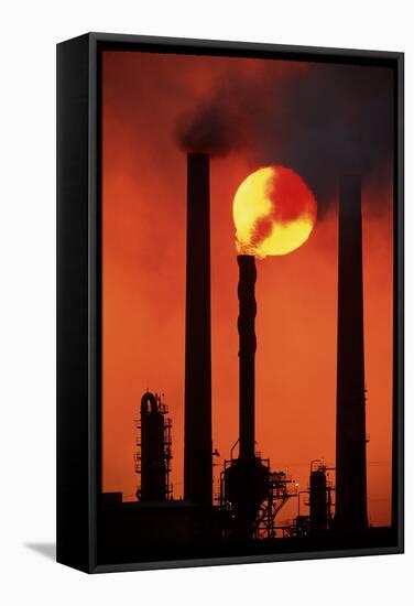 Oil Refinery-David Nunuk-Framed Premier Image Canvas