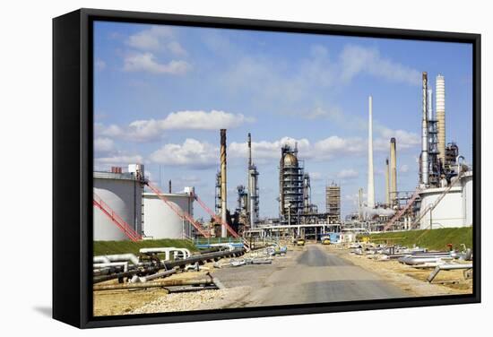 Oil Refinery-Paul Rapson-Framed Premier Image Canvas