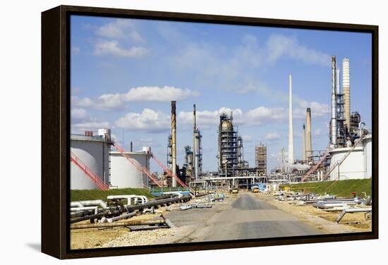 Oil Refinery-Paul Rapson-Framed Premier Image Canvas