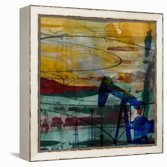 Oil Rig Abstract-Sisa Jasper-Framed Stretched Canvas