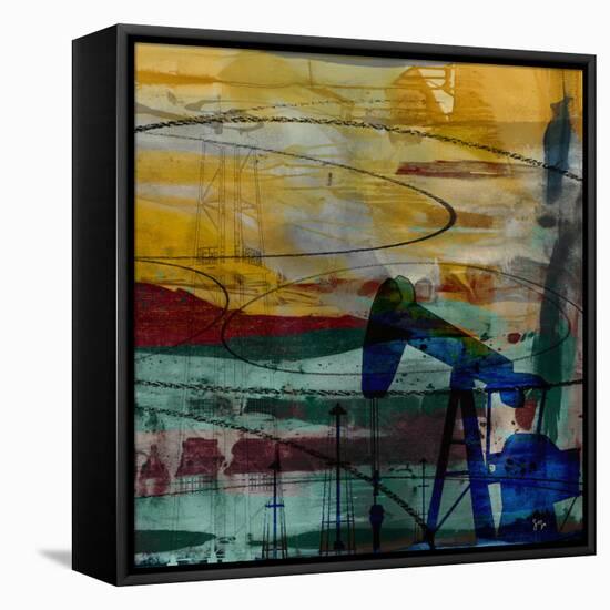 Oil Rig Abstract-Sisa Jasper-Framed Stretched Canvas