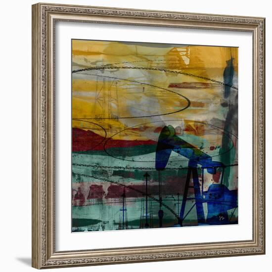 Oil Rig Abstract-Sisa Jasper-Framed Premium Giclee Print