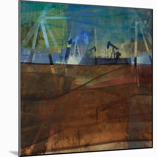 Oil Rig Abstraction II-Sisa Jasper-Mounted Art Print