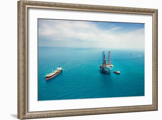 Oil Rig in the Gulf-Kanok Sulaiman-Framed Photographic Print