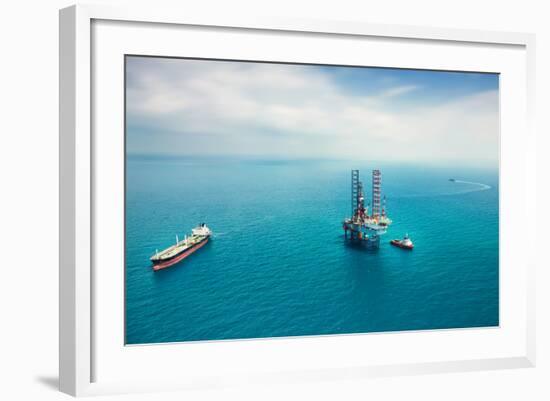 Oil Rig in the Gulf-Kanok Sulaiman-Framed Photographic Print