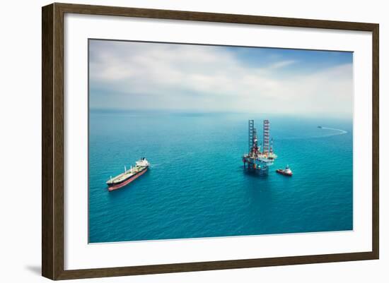 Oil Rig in the Gulf-Kanok Sulaiman-Framed Photographic Print