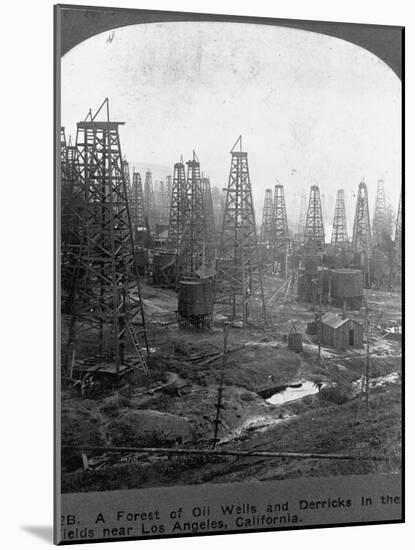 Oil Rigs Near Los Angeles, California-null-Mounted Photographic Print