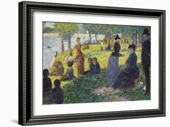 Oil Sketch for La Grande Jatte, 1884-Georges Seurat-Framed Giclee Print