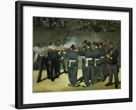 Oil Sketch for the Execution of Emperor Maximilian, 1867-Edouard Manet-Framed Giclee Print