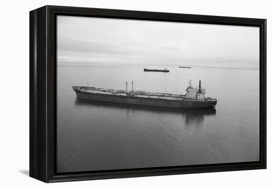 Oil Tankers at Various Distances-null-Framed Premier Image Canvas