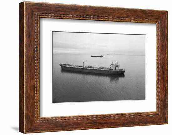 Oil Tankers at Various Distances-null-Framed Photographic Print