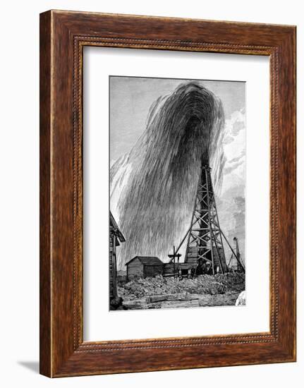 Oil Well, 19th Century-Science Photo Library-Framed Photographic Print