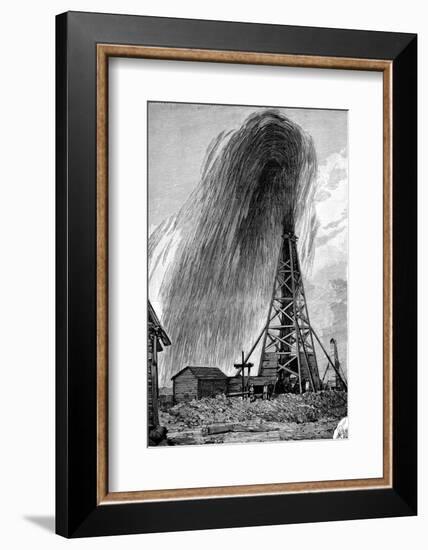 Oil Well, 19th Century-Science Photo Library-Framed Photographic Print