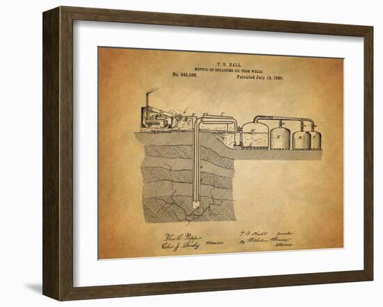 Oil Wells 1886-Dan Sproul-Framed Art Print