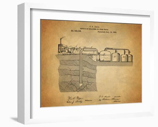 Oil Wells 1886-Dan Sproul-Framed Art Print