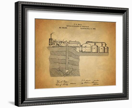 Oil Wells 1886-Dan Sproul-Framed Art Print