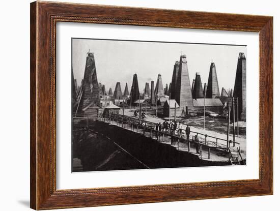 Oil Wells at Baku on the Caspian Sea, Russia, C1890-Dmitri Ivanovich Yermakov-Framed Giclee Print