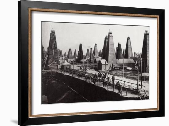 Oil Wells at Baku on the Caspian Sea, Russia, C1890-Dmitri Ivanovich Yermakov-Framed Giclee Print