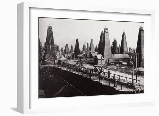 Oil Wells at Baku on the Caspian Sea, Russia, C1890-Dmitri Ivanovich Yermakov-Framed Giclee Print