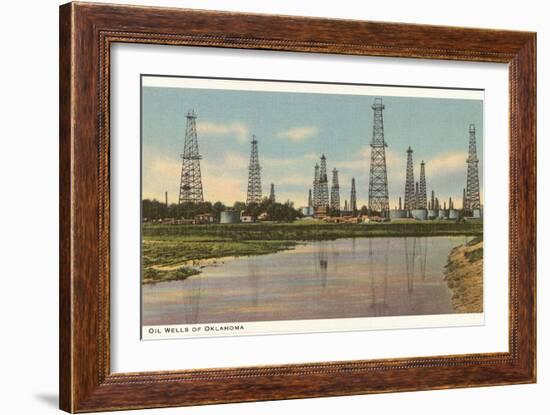 Oil Wells of Oklahoma-null-Framed Art Print