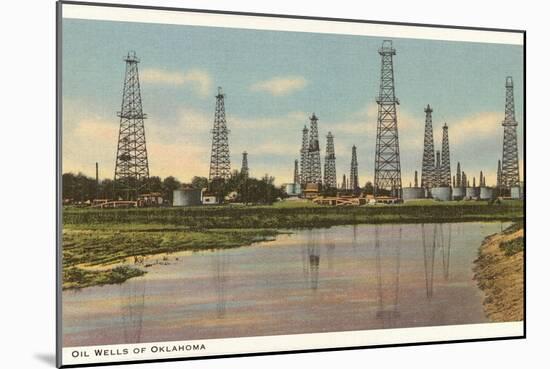 Oil Wells of Oklahoma-null-Mounted Art Print