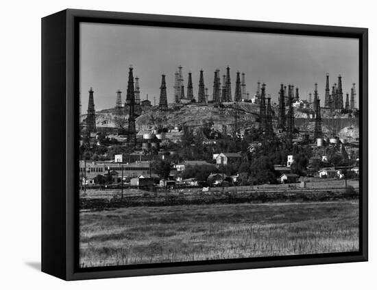 Oil Wells on Signal Hill, California. 1947-Andreas Feininger-Framed Premier Image Canvas