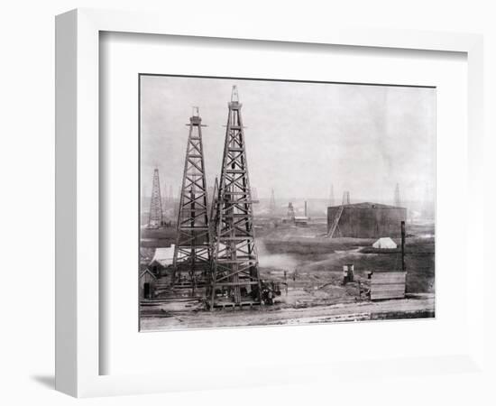 Oilfield at Spindletop-null-Framed Photographic Print