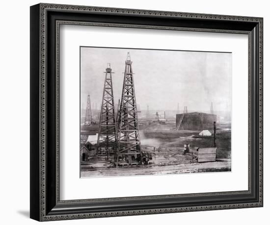 Oilfield at Spindletop-null-Framed Photographic Print