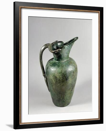 Oinochoe in Bronze from Tomb of Vix in Burgundy, France, 6th-5th Centuries BC-null-Framed Giclee Print