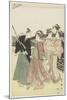 Oiran(High-Class Courtesan) Travelling as a Mitate of Daimyo Procession, 18th-19th Century-Utagawa Toyokuni-Mounted Giclee Print