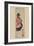 Oiran - High Class Courtesan (Ushiro Muki Oiran Zu)-Ando Hiroshige-Framed Art Print