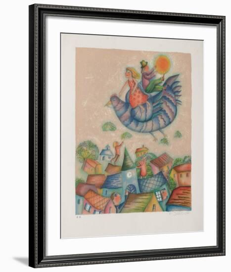 Oiseau Voile-Francoise Deberdt-Framed Premium Edition