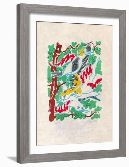 Oiseaux dans le feuillage-Charles Lapicque-Framed Limited Edition