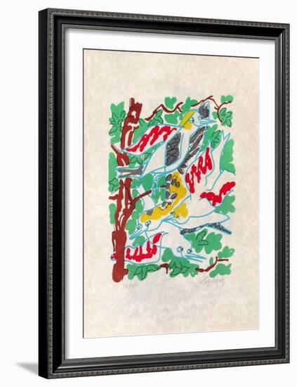 Oiseaux dans le feuillage-Charles Lapicque-Framed Limited Edition