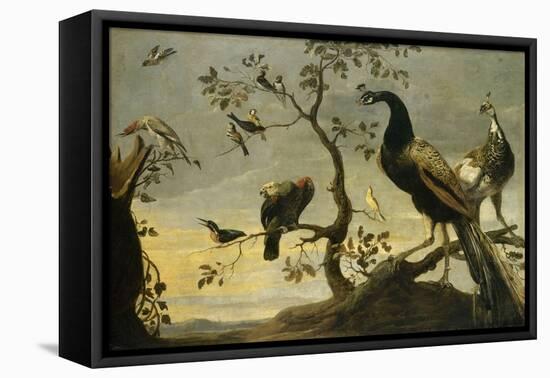 Oiseaux sur des branches-Frans Snyders-Framed Premier Image Canvas