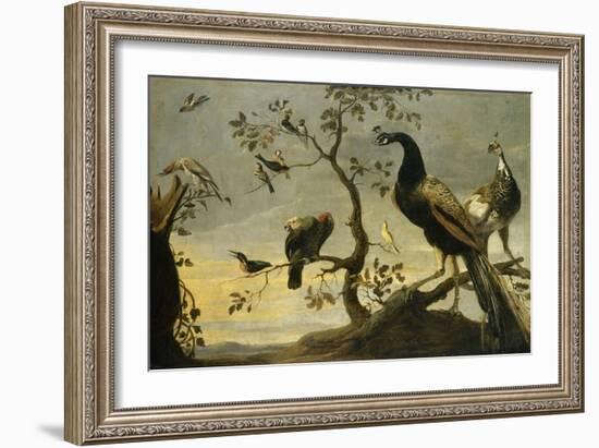 Oiseaux sur des branches-Frans Snyders-Framed Giclee Print